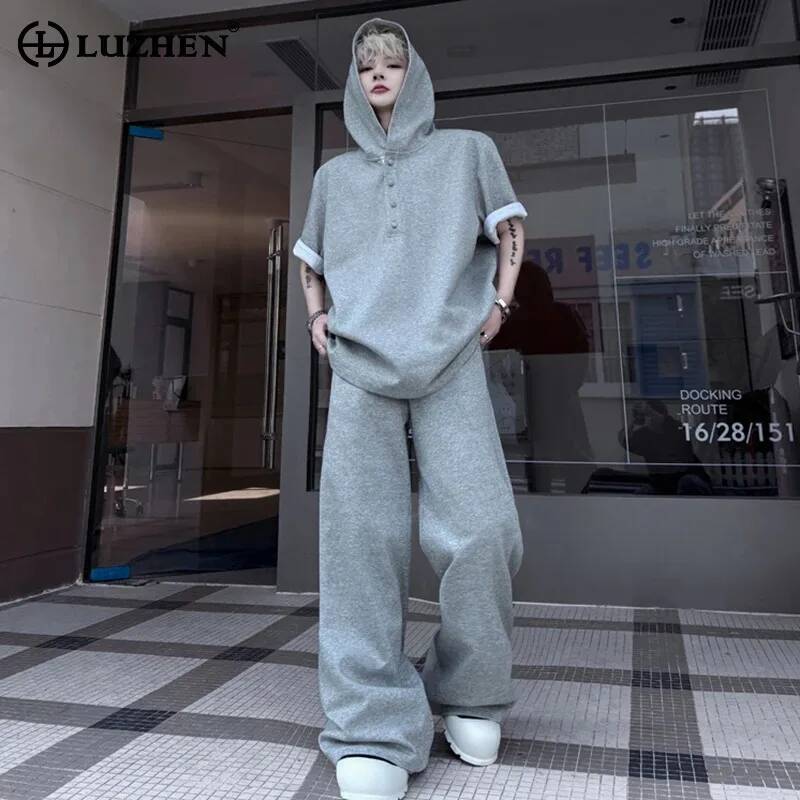 Street Fashion Casual - Оригинальный комплект LUZHEN: укороченные летние худи