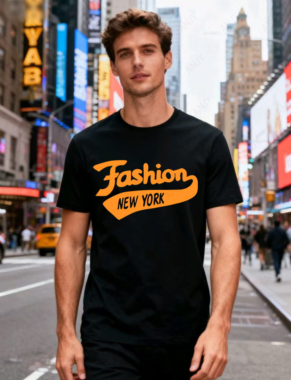 Street Style New York Fashion - Футболка с принтом в стиле New