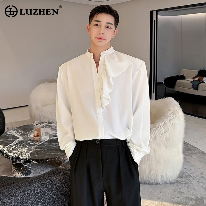Street Fashion Reviews - LUZHEN Design Новая модная мужская рубашка