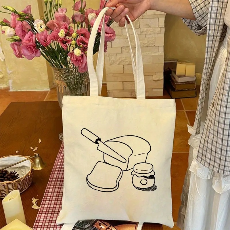 Tote Bag Canvas Print - Холщовая сумка-шоппер с минималистичным принтом в