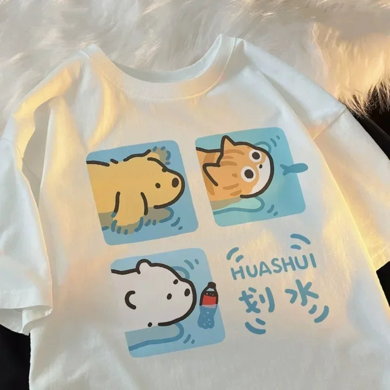 Fashion Street Cat - Забавная женская футболка с рисунком милого