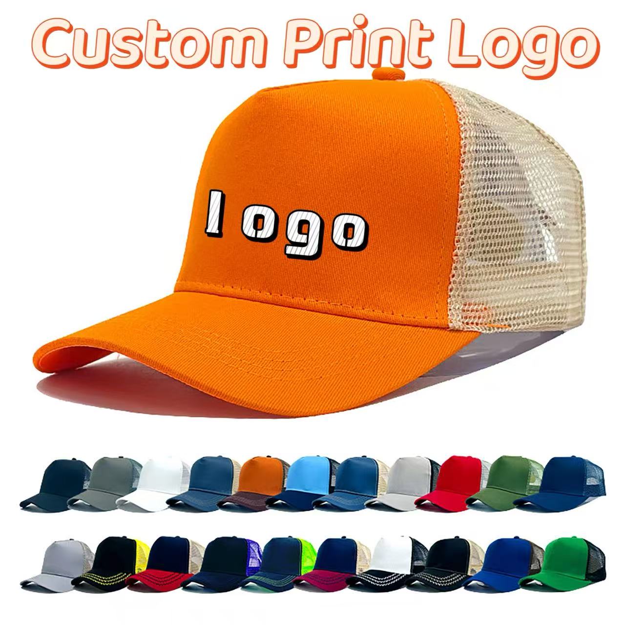 Baseball Cap Fitted - Бейсболки с индивидуальным принтом логотипа, однотонные,