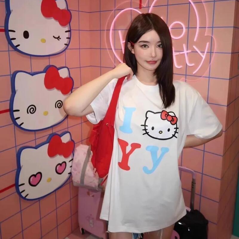 Street Fashion Casual - Футболка унисекс Sanrio с коротким рукавом,