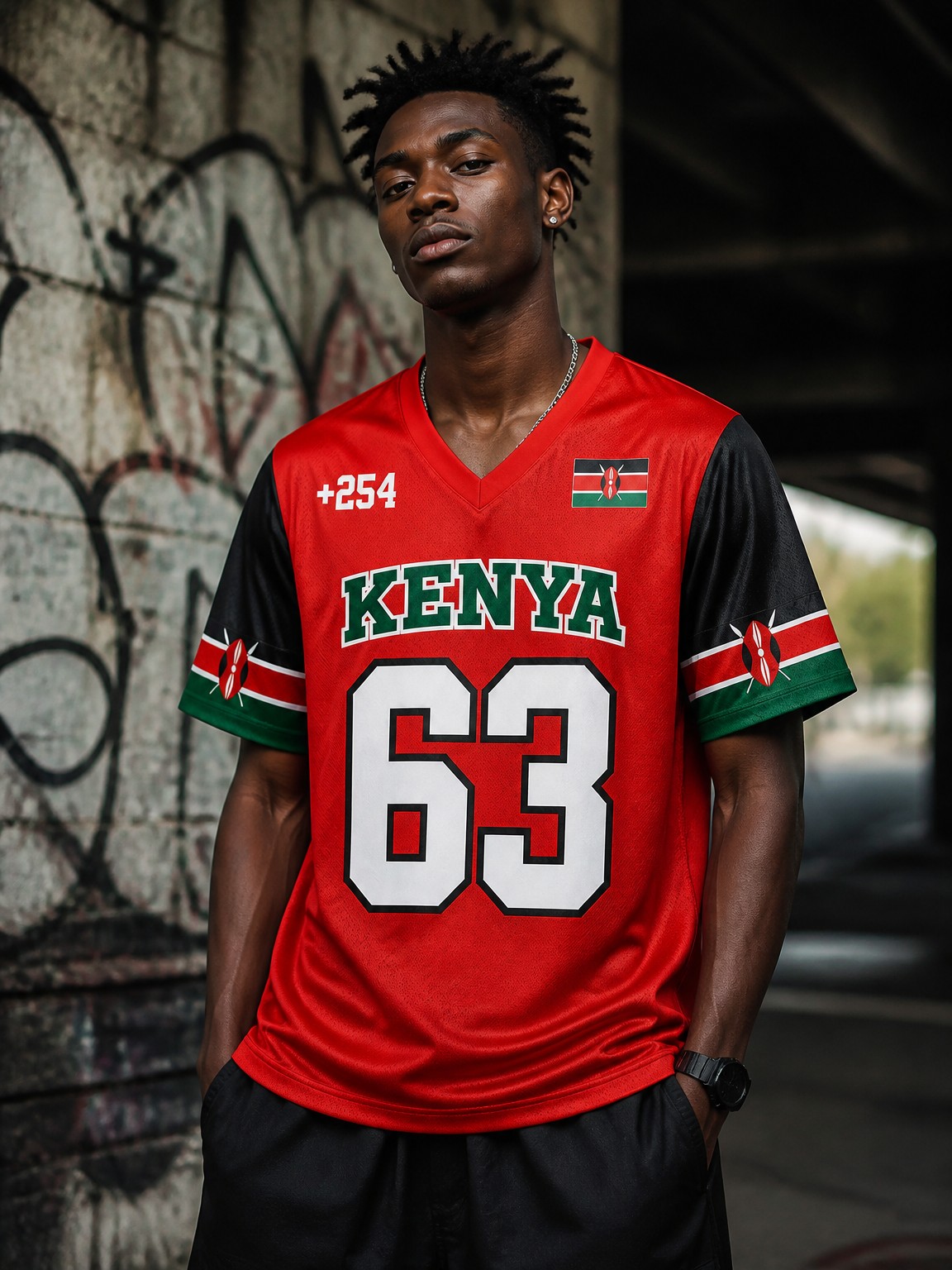 Street Fashion Kenya - Мужская футболка с коротким рукавом в