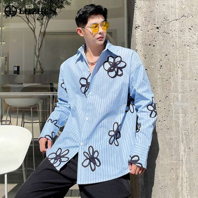 Street Fashion Reviews - Модная оригинальная рубашка LUZHEN с длинным