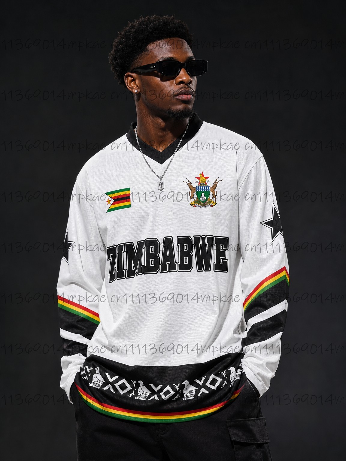 Street Fashion Us - Мужская футболка с V-образным вырезом и