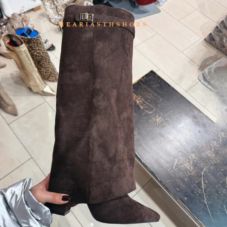 Женские сапоги до колена на ма – обзор и цена Street Fashion Winter 2025