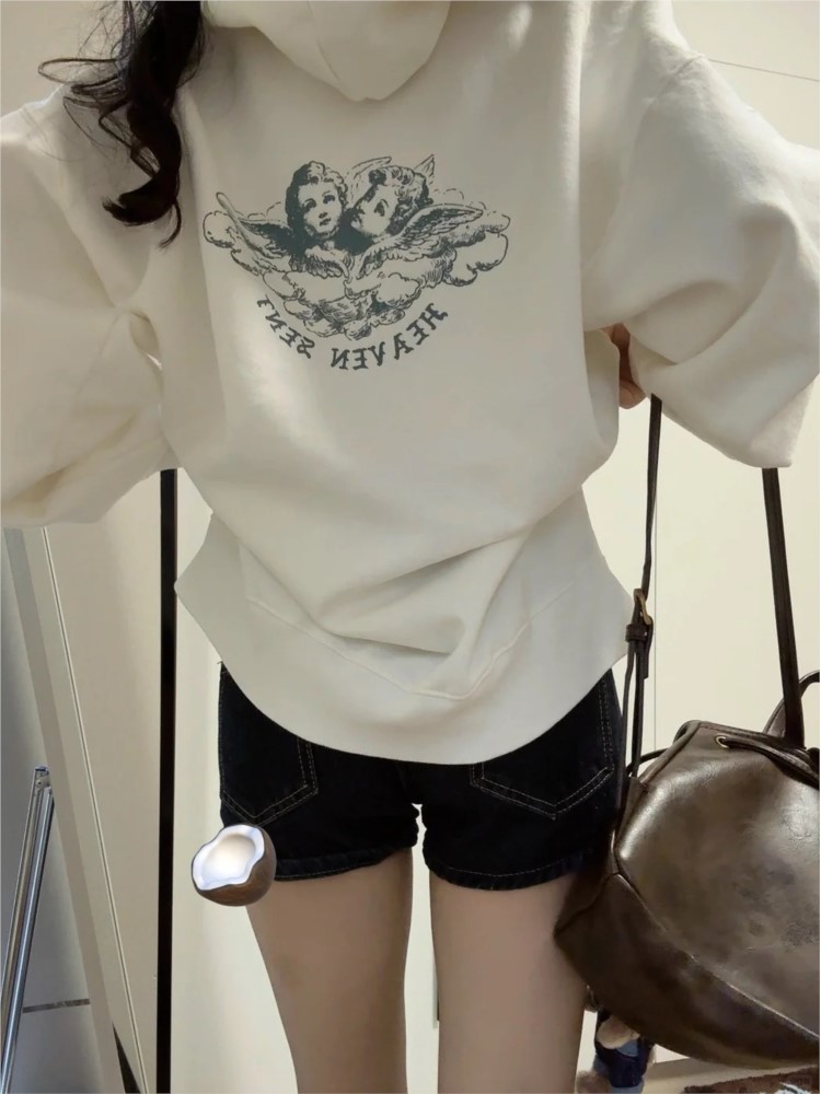 Белые винтажные толстовки на м – обзор и цена Street Fashion Zip Up Hoodie