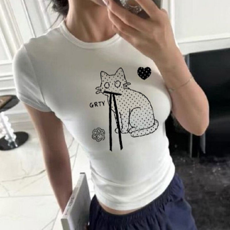 Хлопковая футболка Y2K Slim Fi – обзор и цена Fashion Street Cat
