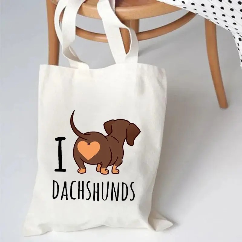 Милая такса, забавные сумки на – обзор и цена Tote Bag Canvas Print
