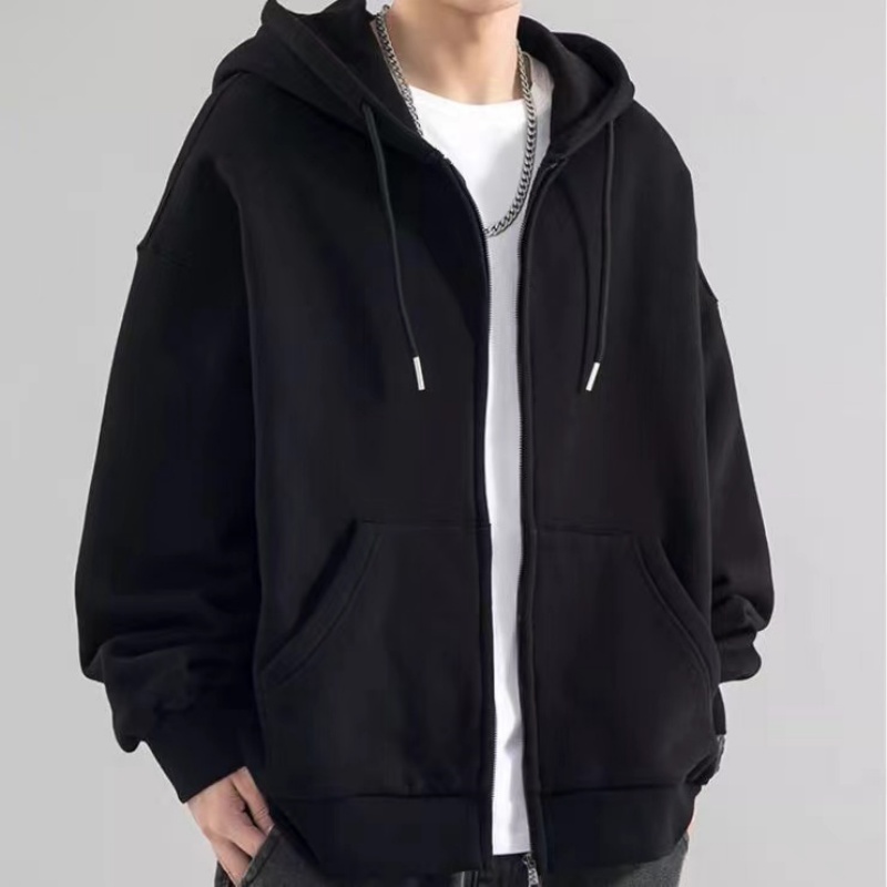 Модная повседневная черная, се – обзор и цена Street Fashion Zip Up Hoodie