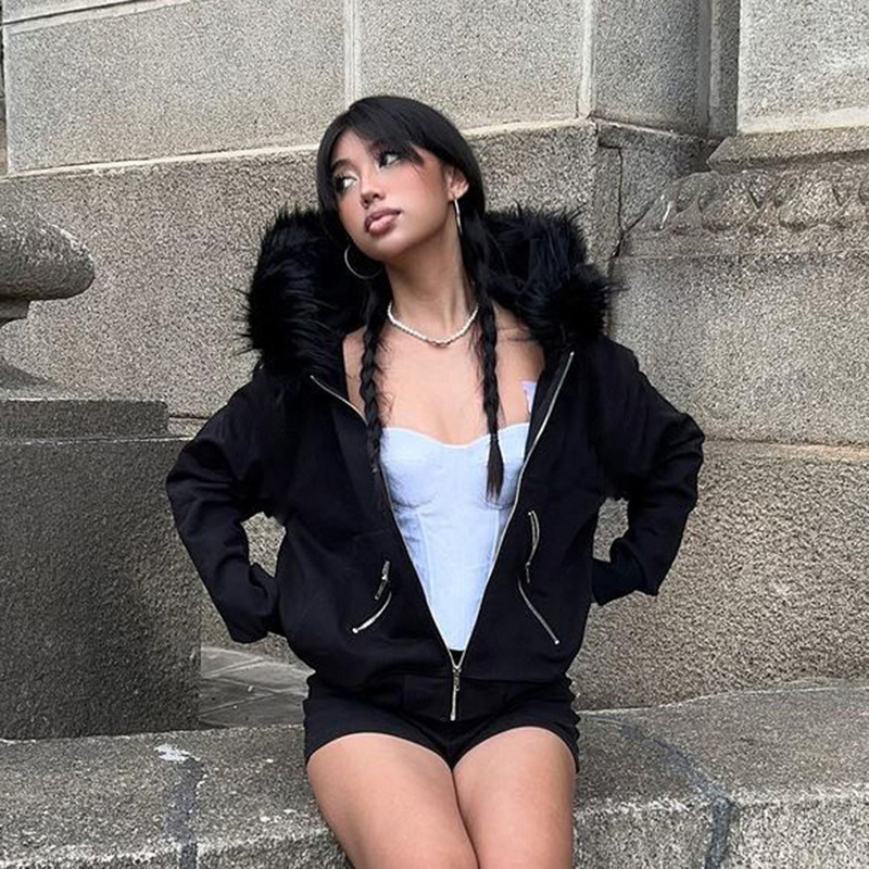 Винтажные женские худи на молн – обзор и цена Street Fashion Zip Up Hoodie