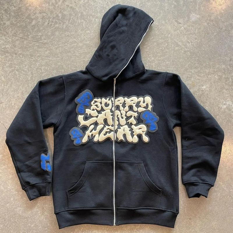 Толстовки на молнии с принтом  – обзор и цена Street Fashion Zip Up Hoodie