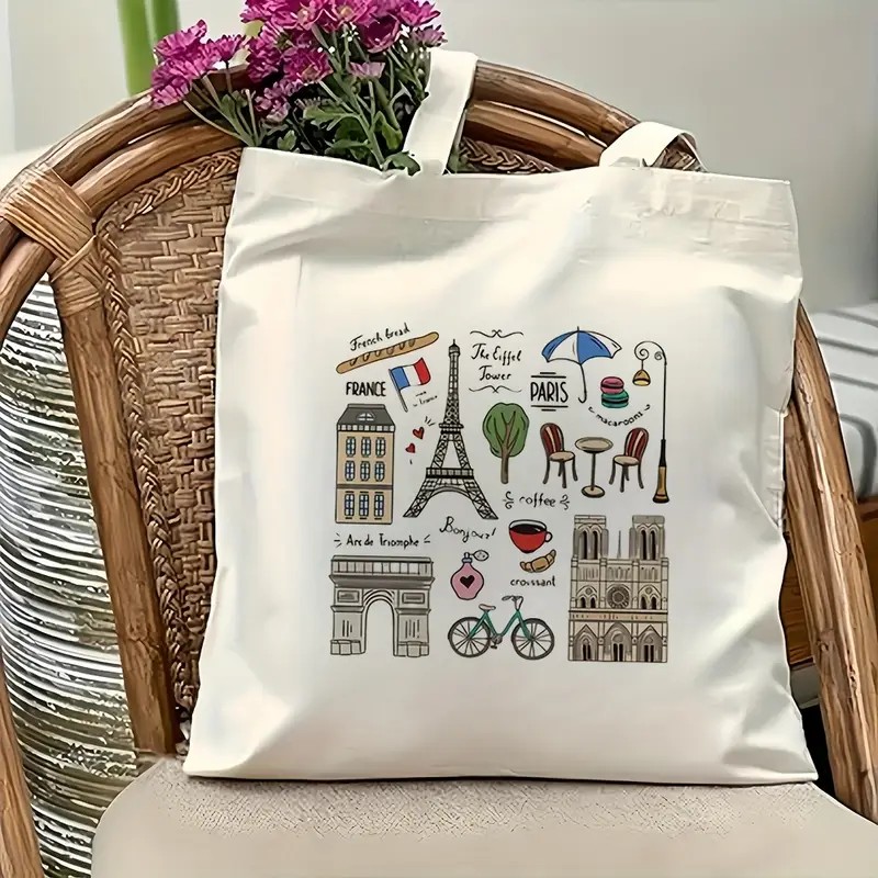 Паризская дорожная сумка-тоут  – обзор и цена Tote Bag Canvas Print